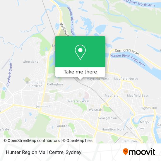 Hunter Region Mail Centre map