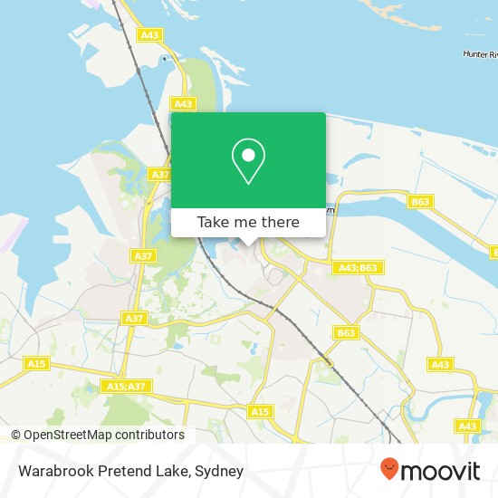 Mapa Warabrook Pretend Lake