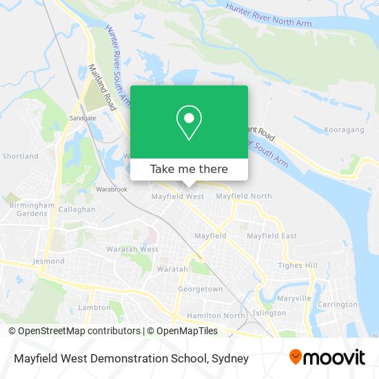 Mapa Mayfield West Demonstration School