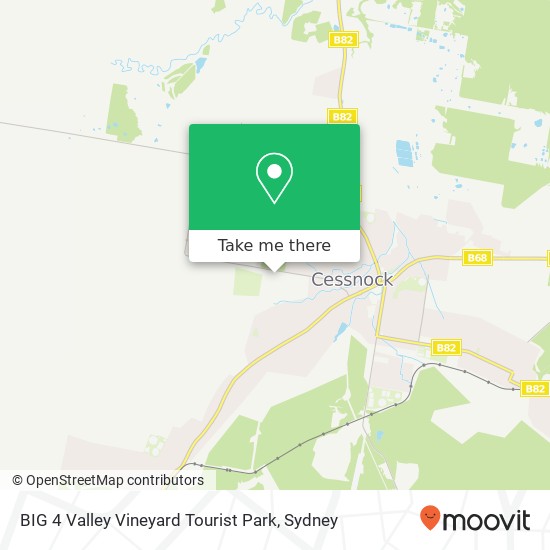 Mapa BIG 4 Valley Vineyard Tourist Park