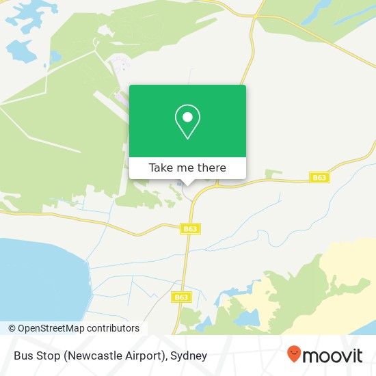 Bus Stop (Newcastle Airport) map