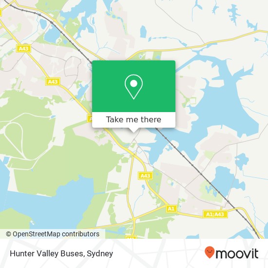 Hunter Valley Buses map