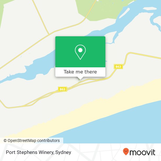 Port Stephens Winery map