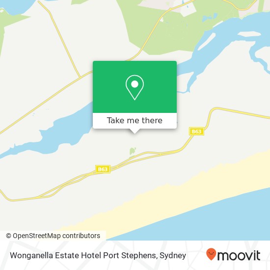 Wonganella Estate Hotel Port Stephens map