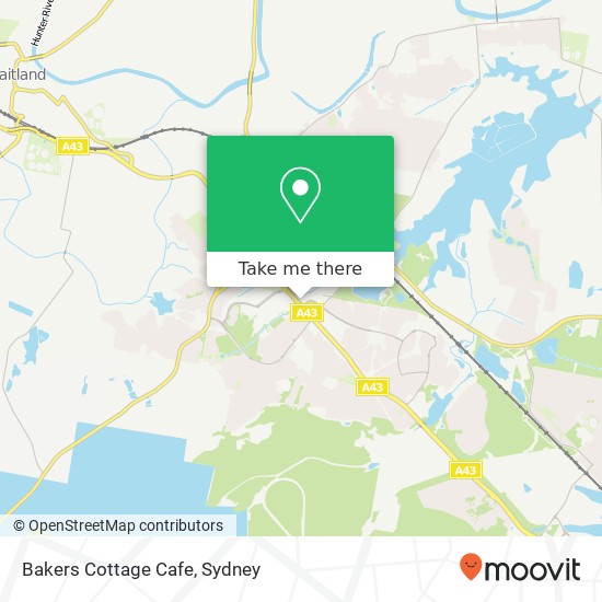 Bakers Cottage Cafe map