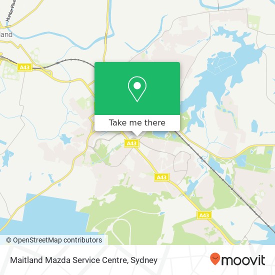 Maitland Mazda Service Centre map
