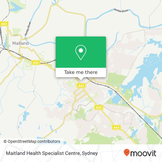 Maitland Health Specialist Centre map