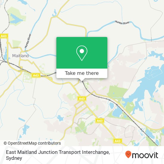 East Maitland Junction Transport Interchange map