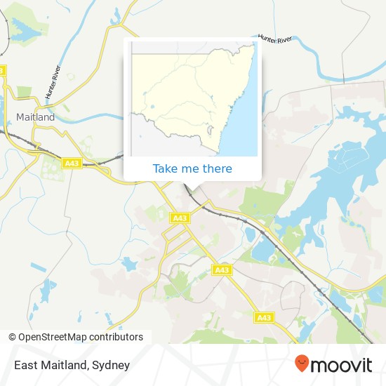Mapa East Maitland