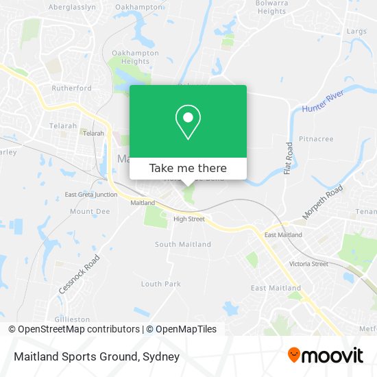 Mapa Maitland Sports Ground