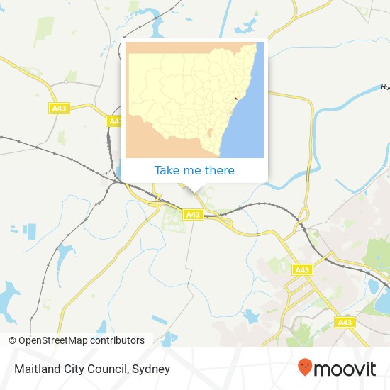 Mapa Maitland City Council