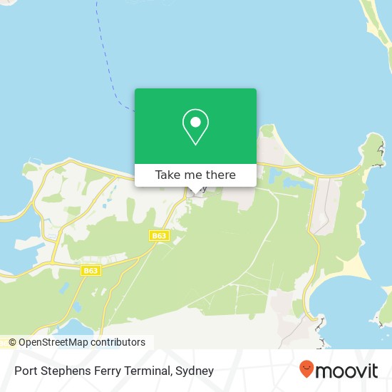 Mapa Port Stephens Ferry Terminal