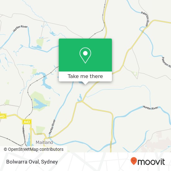 Mapa Bolwarra Oval