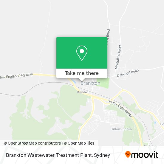 Mapa Branxton Wastewater Treatment Plant