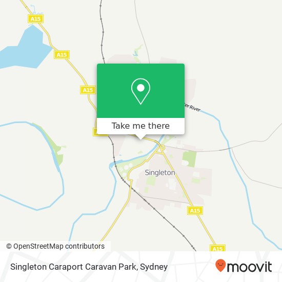 Mapa Singleton Caraport Caravan Park