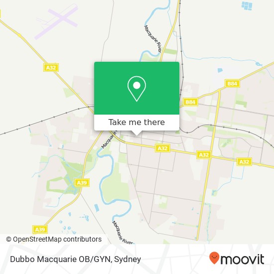 Mapa Dubbo Macquarie OB/GYN