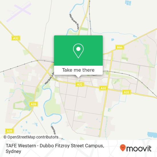 Mapa TAFE Western - Dubbo Fitzroy Street Campus