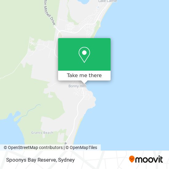 Spoonys Bay Reserve map