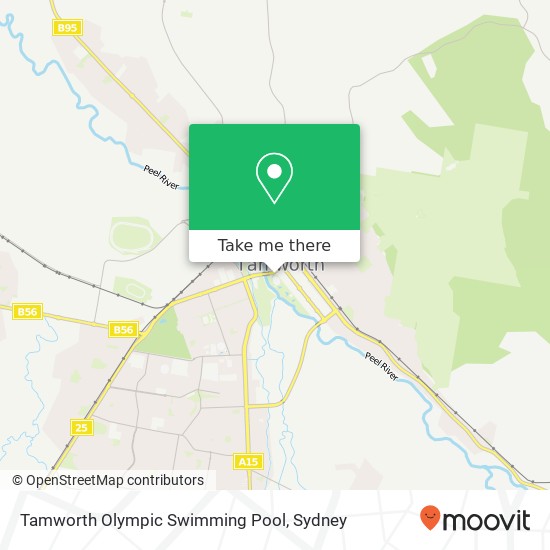 Mapa Tamworth Olympic Swimming Pool