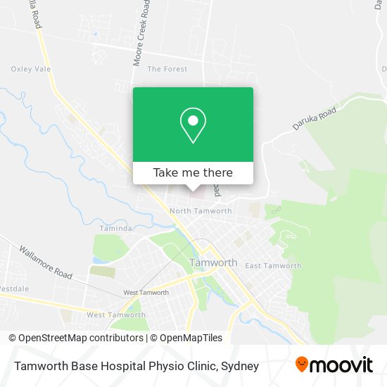 Tamworth Base Hospital Physio Clinic map