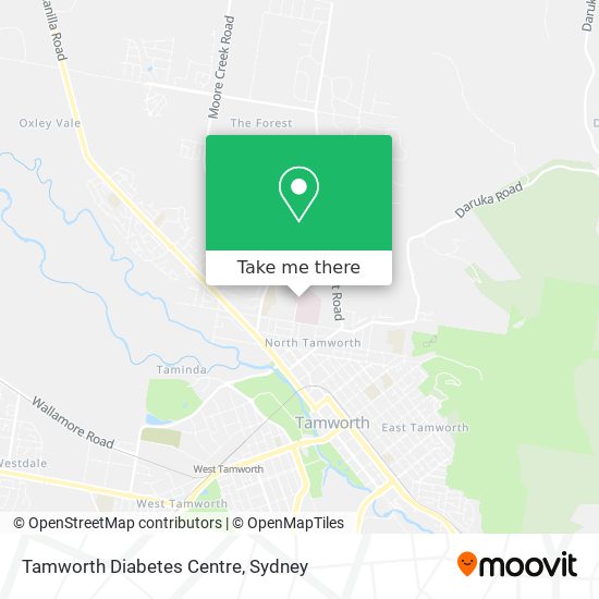 Tamworth Diabetes Centre map