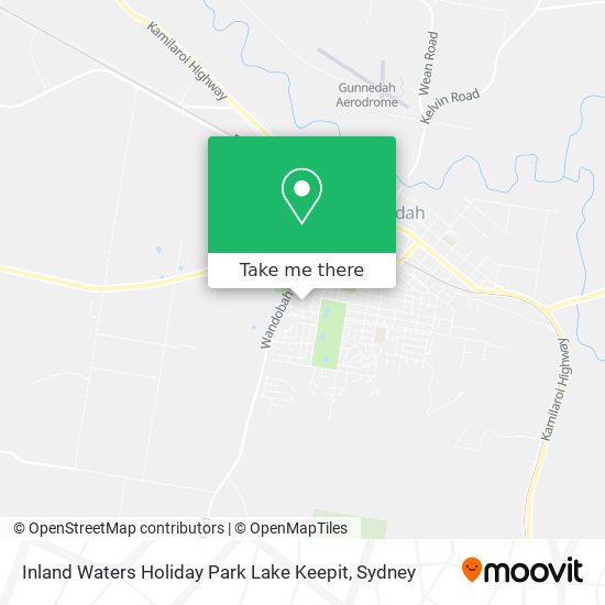 Inland Waters Holiday Park Lake Keepit map
