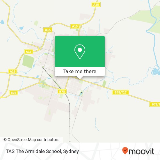 TAS The Armidale School map