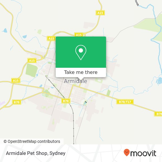 Armidale Pet Shop map