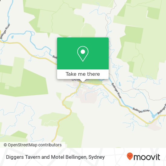 Diggers Tavern and Motel Bellingen map