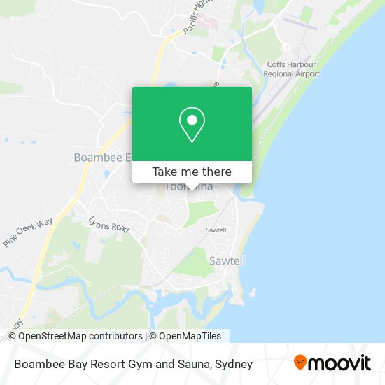 Boambee Bay Resort Gym and Sauna map