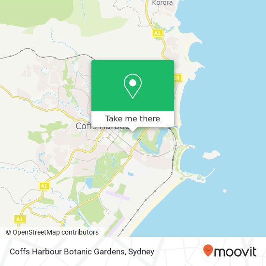Coffs Harbour Botanic Gardens map