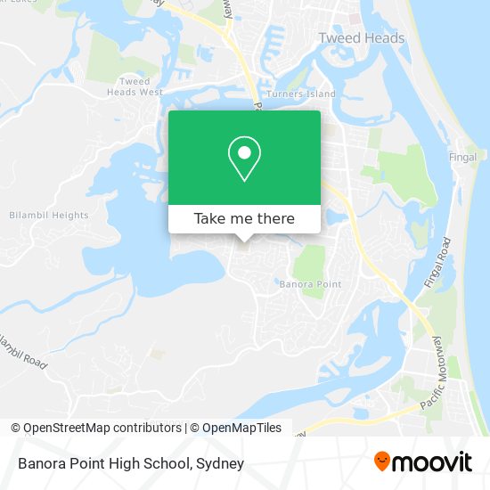 Mapa Banora Point High School