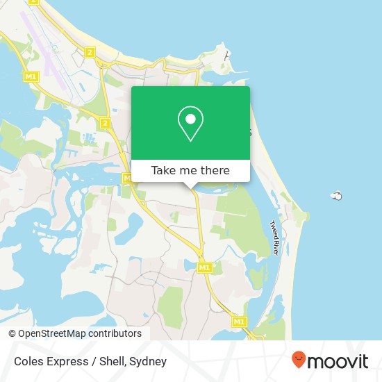 Mapa Coles Express / Shell