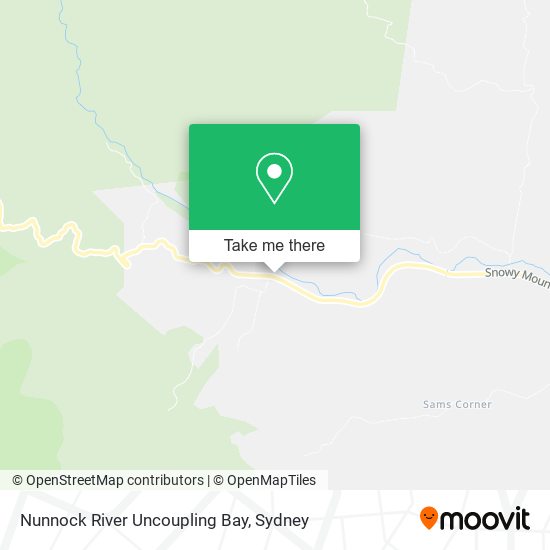 Mapa Nunnock River Uncoupling Bay