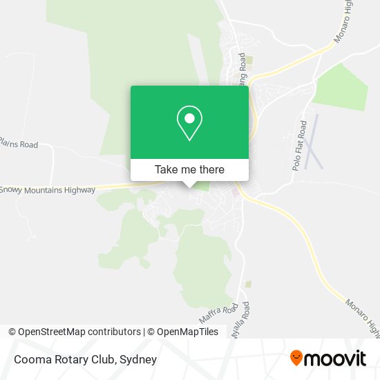 Cooma Rotary Club map