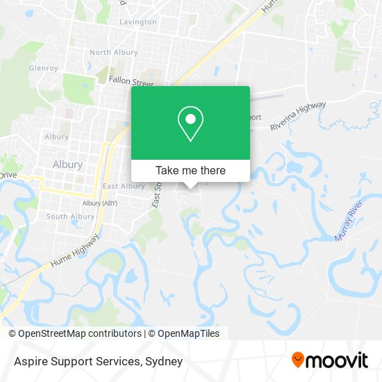 Aspire Support Services map