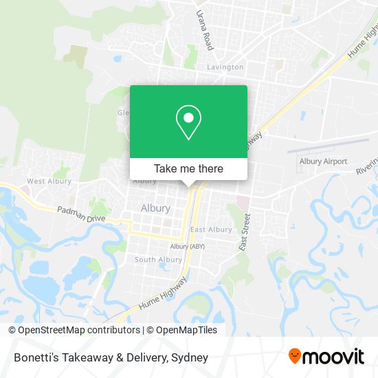 Bonetti's Takeaway & Delivery map