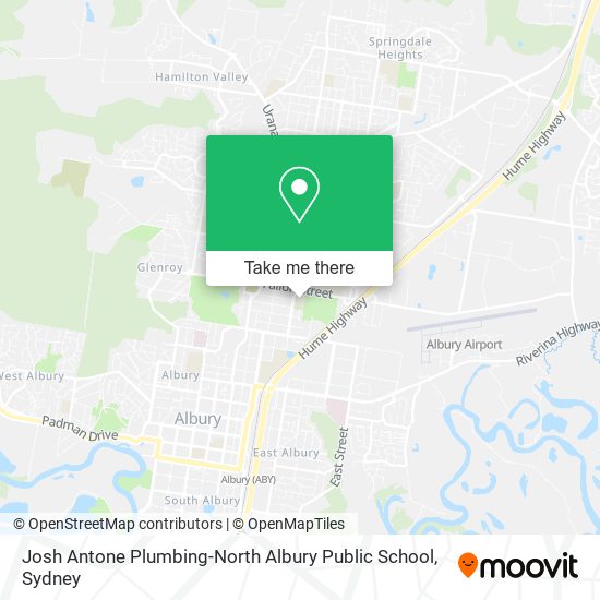 Mapa Josh Antone Plumbing-North Albury Public School