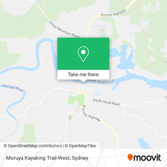 Moruya Kayaking Trail-West map