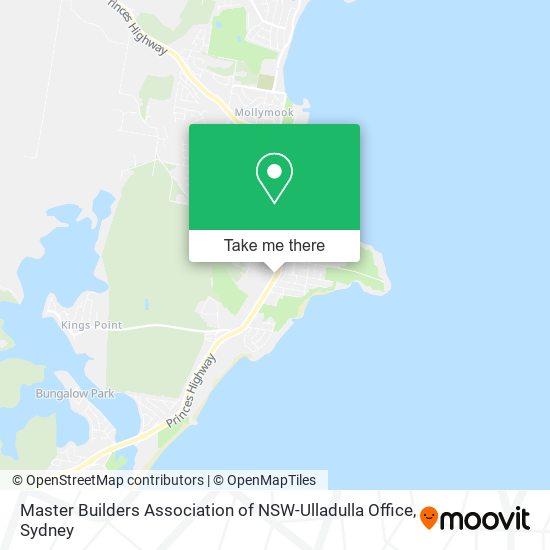 Master Builders Association of NSW-Ulladulla Office map