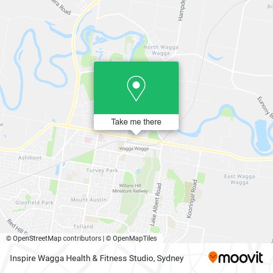 Mapa Inspire Wagga Health & Fitness Studio