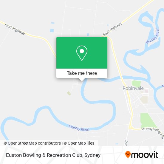 Mapa Euston Bowling & Recreation Club