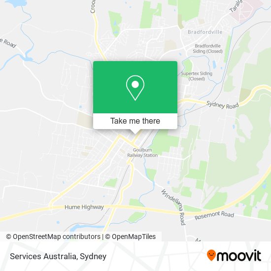 Services Australia map