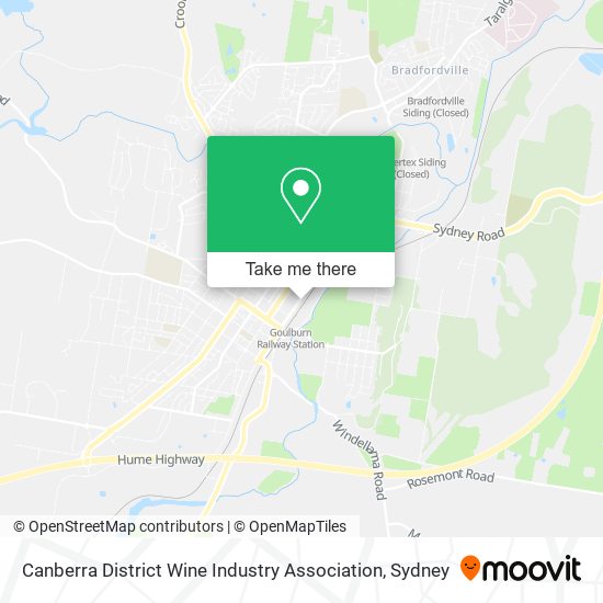 Canberra District Wine Industry Association map