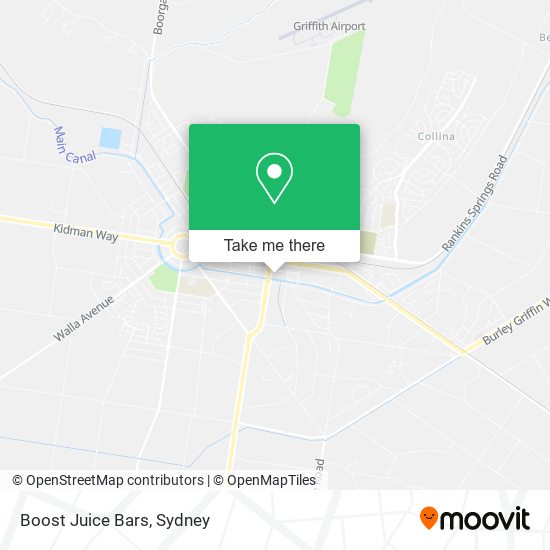 Mapa Boost Juice Bars