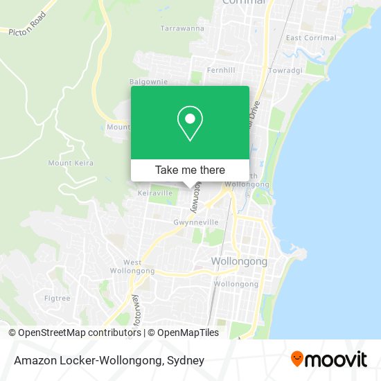 Amazon Locker-Wollongong map