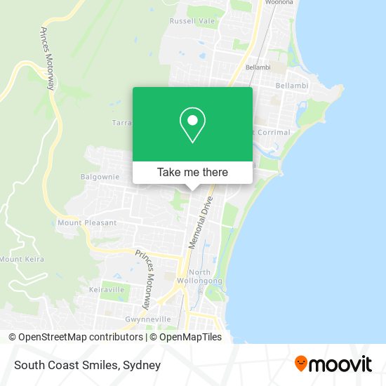 South Coast Smiles map