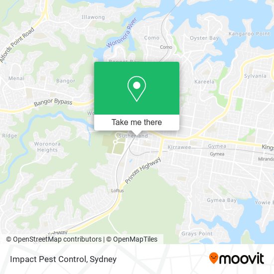 Mapa Impact Pest Control