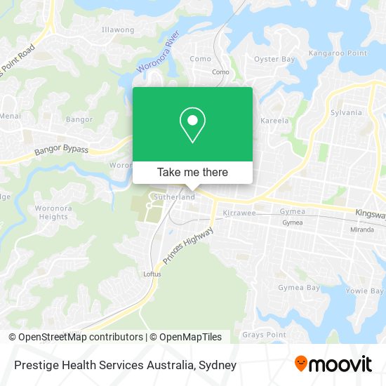 Mapa Prestige Health Services Australia