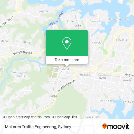 McLaren Traffic Engineering map